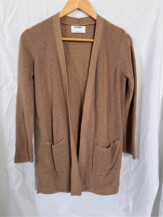 Old Navy Sweaters - Old Navy Open-Front Ribbed Cardigan Sweater - Camel Brown